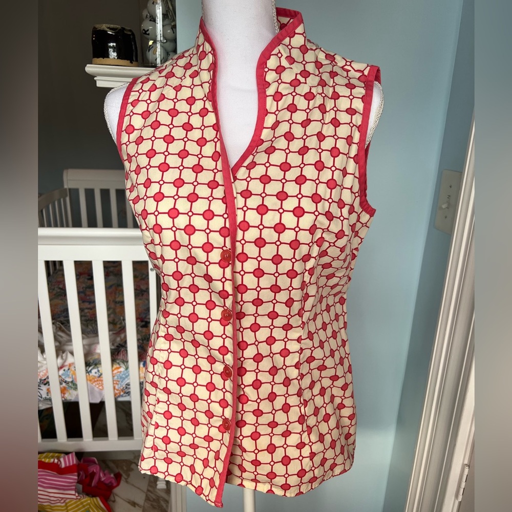 Sleeveless printed Bushwacker top size 6
